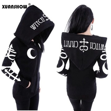 XUANSHOW 2022 Women Hoodies Sweatshirts Gothic Pun