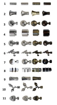 KARNISZ+CICHE KÓŁKA METAL 19/19MM PODWÓJNY 240CM