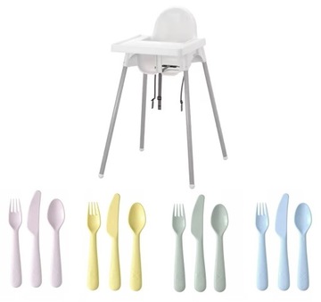 IKEA ANTILOP Krzesełko do karmienia z pasami +TACA