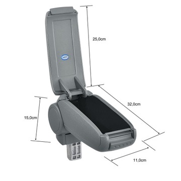 Подлокотник Skoda Fabia I 1999-2008 гг. СЕРАЯ КОЖА