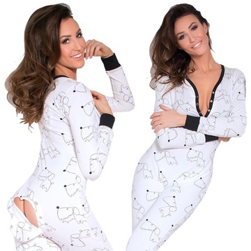 PIŻAMA ONESIE KOMBINEZON DO SPANIA Z KLAPKĄ ORYGINALNY OD SLEEPDO r.S