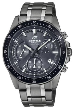 Chronograf męski zegarek na bransolecie Casio Edifice EFV-540DC Szary WR100