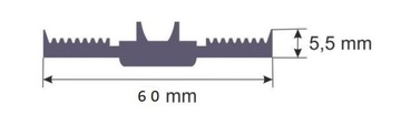 Uszczelka dolna samoprzylepna SD-12 - 1 mb