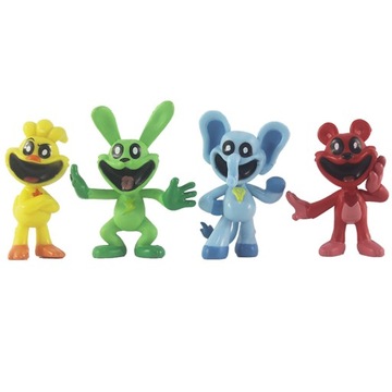 FIGURKI SMILING CRITTERS TOPPERY NA CIASTO ZABAWKA ZESTAW 8 SZTUK