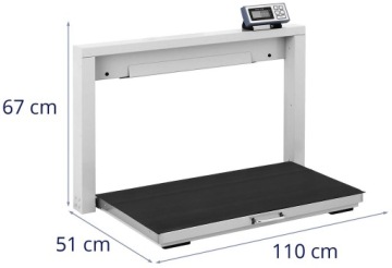 Складные платформенные весы складские 95 х 50 см LCD 150 кг/50 г