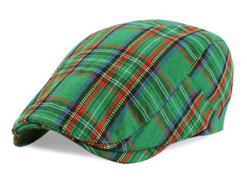 Kaszkiet męski premium szkocka krata czapka