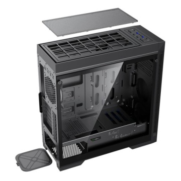 TOWER ATX MIDI USB 3.0 ПК КОРПУС ДЛЯ КОМПЬЮТЕРА ЧЕРНЫЙ ЧЕРНЫЙ ИГРОВОЕ СТЕКЛО