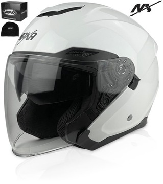 KASK MOTOCYKLOWY OTWARTY SKUTER CRUISER CHOPPER NAXA S30 r.L + BLENDA