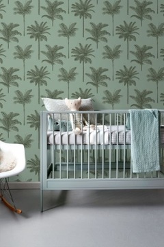 Tapeta na flizelinie w palmy nowoczesna zmywalna