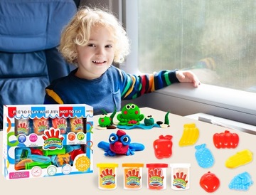 ПЛАСТИКОВОЕ ТЕСТО ТЕСТО 4 ЧАШКИ ПРИНАДЛЕЖНОСТИ ПЛАСТИКОВОЕ ТЕСТО ТЕСТО