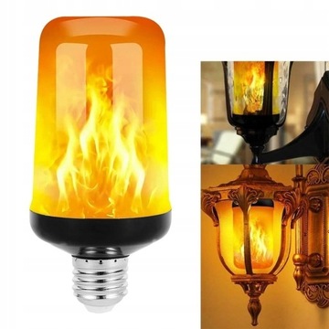 2SZT RETRO ŻARÓWKA LED IMITUJĄCA ŻYWY PŁOMIEŃ E27