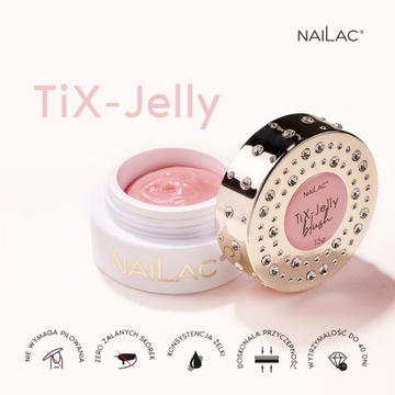 Гель для наращивания ногтей с тиксотропностью TiX-Jelly Blush NaiLac 50г