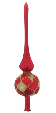 BOMBKI CHOINKOWE SZKLANE SZPIC CZUB CHOINKOWY 25 cm PRODUKT POLSKI
