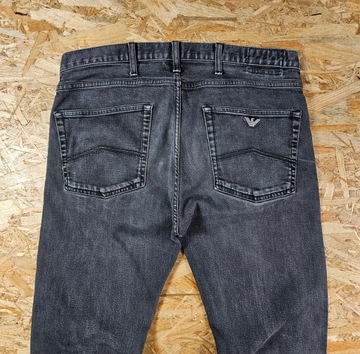 Spodnie Jeansowe ARMANI JEANS Elastan Stretch Dżinsowe J45 SLIM 34