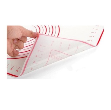 ДОСКА АРМИРОВАННАЯ, КОВРИК СИЛИКОНОВЫЙ БЕЛЫЙ 40х50 ДЛЯ РАСКАТЫВАНИЯ ТЕСТА 449