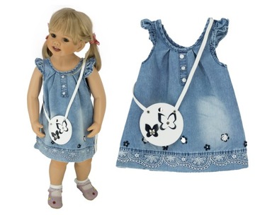 Sukienka jeansowa z torebką rozmiar 74 KD083