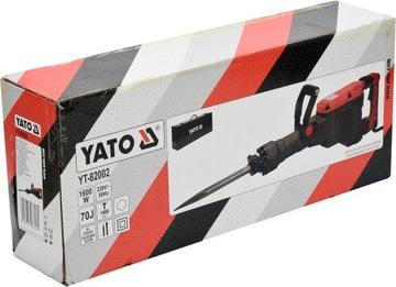 МОЛОТОК ДЛЯ РАЗРУШЕНИЯ YATO 70J С МАСЛЯНЫМ ОХЛАЖДЕНИЕМ YT-82002 HEX 1600W БЕТОН, АРМИРОВАННЫЙ БЕТОН