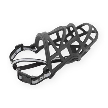 KAGANIEC FIZJOLOGICZNY DLA PSA GUMOWY REGULOWANY WYGODNY ODBLASK rozmiar M