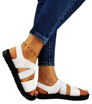 BUTY SANDAŁY LEKKIE WYGODNE DAMSKIE Z GUMKAMI NEW