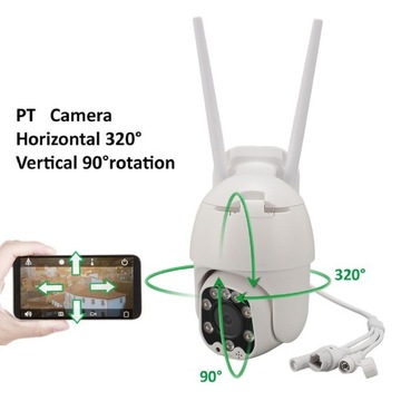 Wi -Fi Outdoor Security Camera 320 градусов два -просмотр Talk 3MP O0