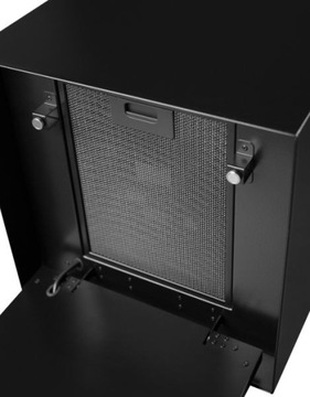 Okap wyspowy Quadro Pro Black Matt Gesture Control