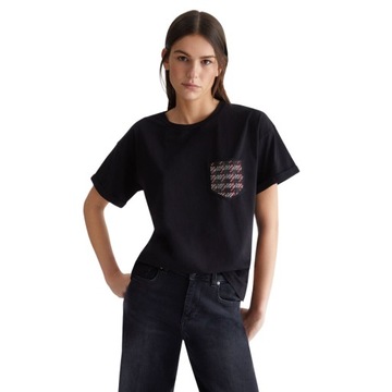 LIU JO - T-shirt with pocket and studs Black S