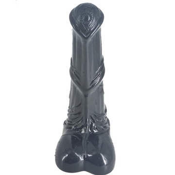 GRUBE, DŁUGIE KOŃSKIE DILDO, ŻYLASTY CZARNY PENIS KONIA