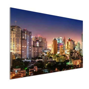 Panel dekor szkło Bangkok nocą 100x70 cm + KLEJ