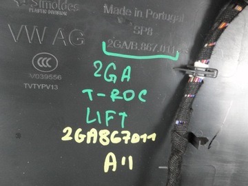 BOCZEK TAPICERKA DRZWI VW T-ROC 2GA LIFT 2G4867011 2G4867012