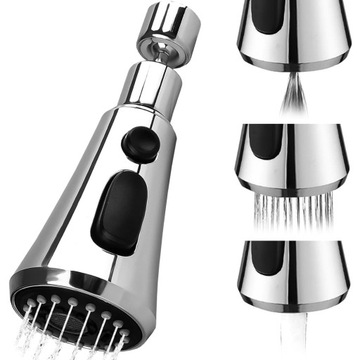 BATERIA KUCHENNA PRZEDŁUŻKA DO KRANU 3 TRYBY PERLATOR Z PRZEGUBEM+ADAPTER
