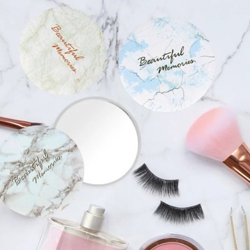 МРАМОРНОЕ КОСМЕТИЧЕСКОЕ КРУГЛОЕ ЗЕРКАЛО КАРМАННОЕ