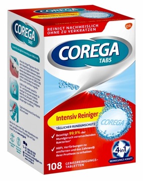 Corega Tabs tabletki do czyszczenia protez 108 szt.