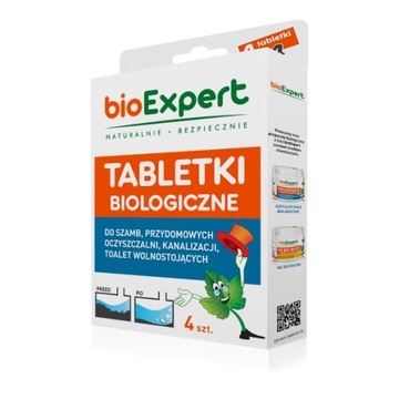 Bakterie do oczyszczalni Tabletki musujące do szamba 4szt bioExpert