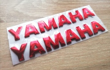 YAMAHA 3D RED надпись 2шт 12см X-CITY YZF R1 R6 MT
