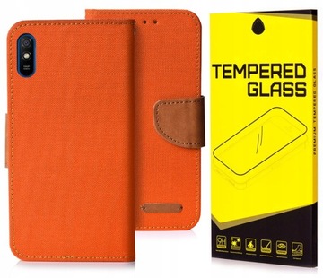 ETUI Portfel CANVAS Case Magnes Obudowa Pokrowiec Szkło do Xiaomi Redmi 9A