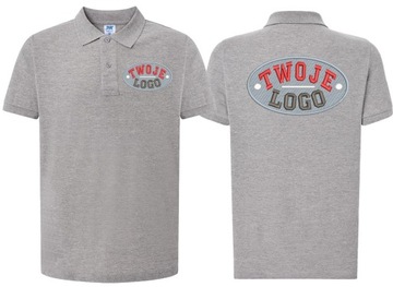 Koszulka polo męska z haftem logo nadruk 4XL