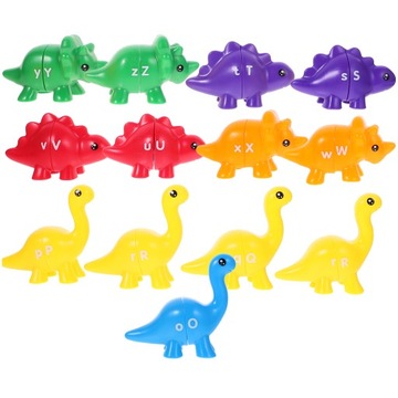 13 sztuk pasujących zabawek dinozaurów nauka alfabetu