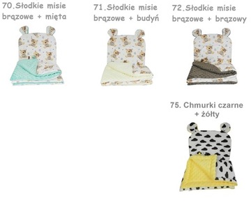 КОМПЛЕКТ ОДЕЯЛА MINKY + ПОДУШКА TEDDY BEAR ДЛЯ КОЛЯСКИ