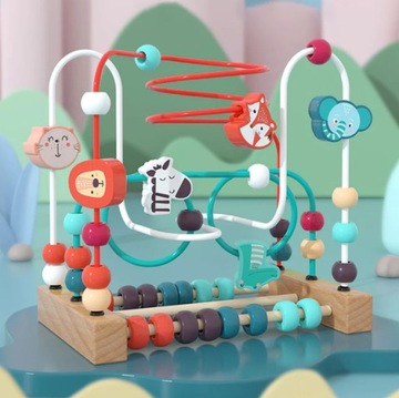 ДЕРЕВЯННЫЙ ЛАБИРИНТ МОНТЕССОРИ, БОЛЬШАЯ ПЕТЛЯ С ЖИВОТНЫМИ