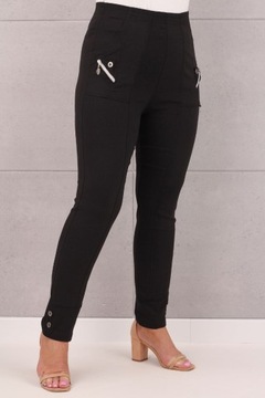 Гибкие штаны на женском ластике с повседневными пуговицами большие размеры