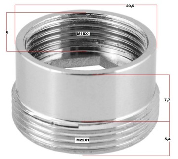 Уменьшение аэратора с М18 GW на M22 GZ