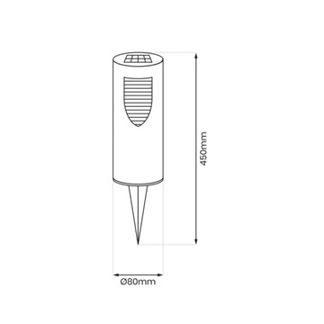 Słupek solarny lampa ogrodowa Mike 3000K EKO0722 MILAGRO