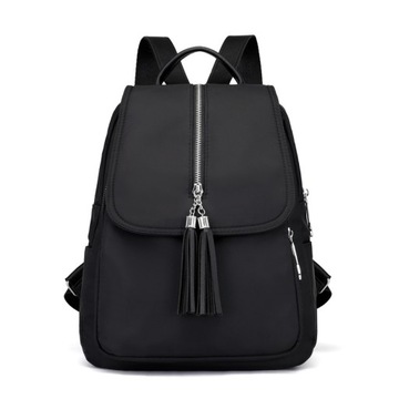 Женский черный черный рюкзак средней школы A4