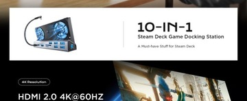 ДОК-ДОК-ДОК ROG ALLY STEAM DECK 10 В 1 USB-ДОКИНГ 4K 60