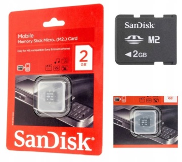 Новая микрокарта памяти SANDISK M2 2 ГБ