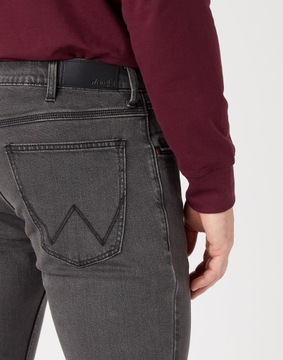 WRANGLER spodnie STRAIGHT dark GRAY jeans REGULAR _ W36 L32