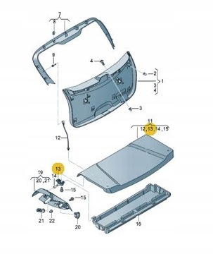 PANT POLIČKY ZADNÍ SEAT TOLEDO 05-09 ALTEA 07-15