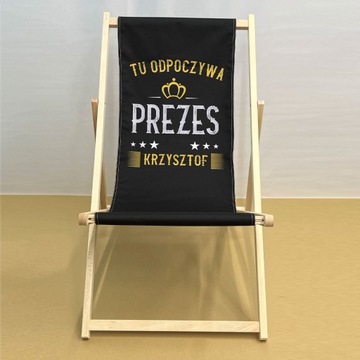 Drewniany Ogrodowy Leżak Wypasionego Taty Prezent Plaża