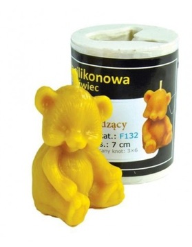 Forma silikonowa do świec z wosku Miś siedzący