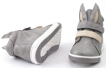 WOJTYŁKO ДЕТСКАЯ ОБУВЬ СЕРЫЕ лодыжки С ЗАЛИПУЧКОЙ 21